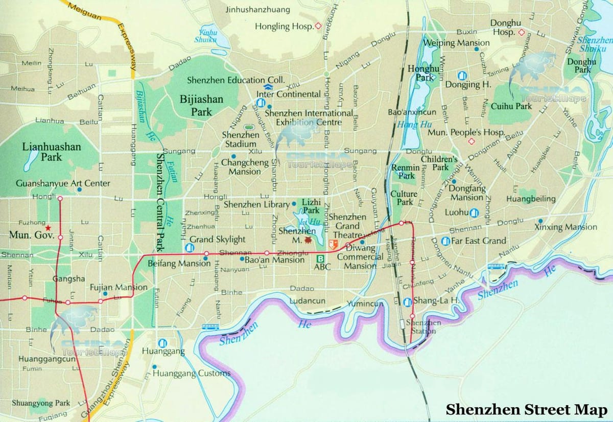 வரைபடம் ஷென்ழேன் தெரு