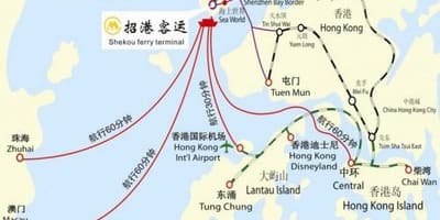 வரைபடம் shekou படகு முனையத்தில்