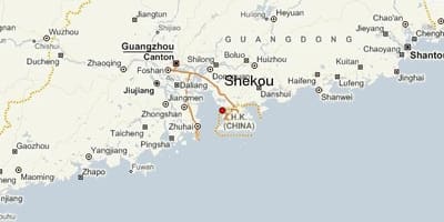 Shekou, சீனா வரைபடம்